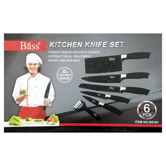 Juego De Cuchillos De Cocina Báss X6Pcs