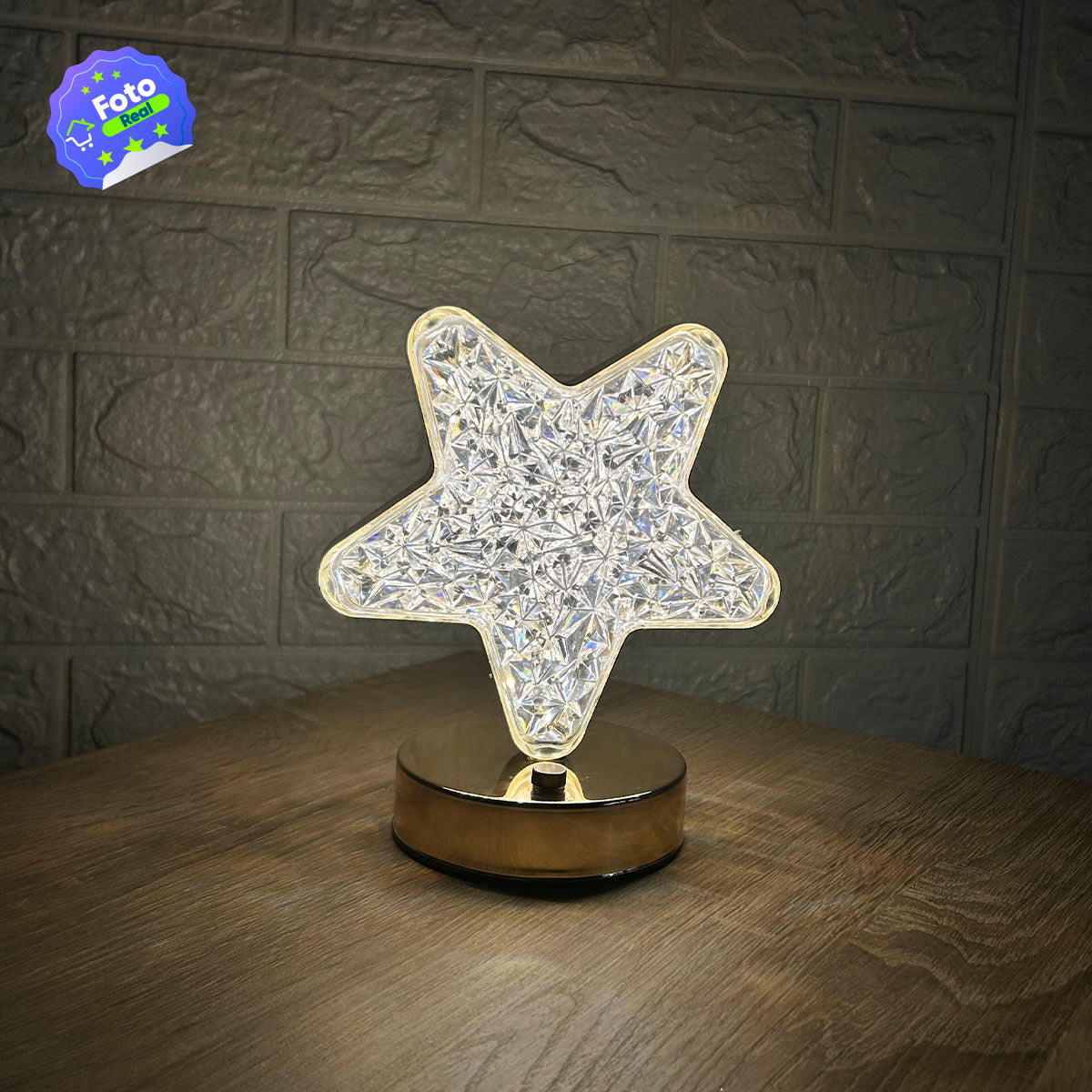 Lampara Táctil Efecto Cristal Mesa